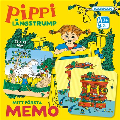 Memo med stora brickor Pippi Långstrump