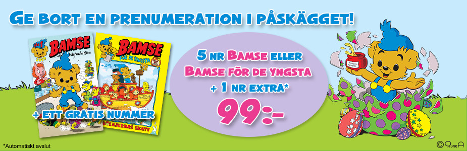 Påskerbjudande 2019 banner bamse.se