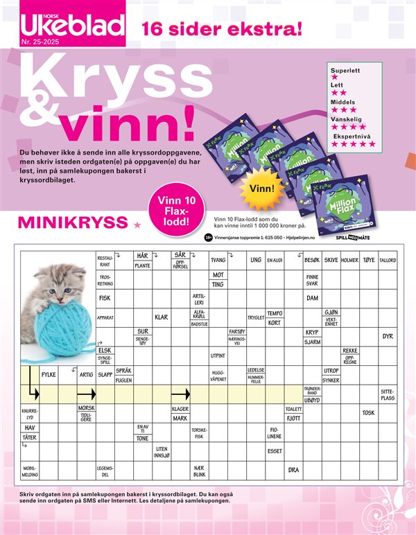 Norsk Ukeblad Kryssord