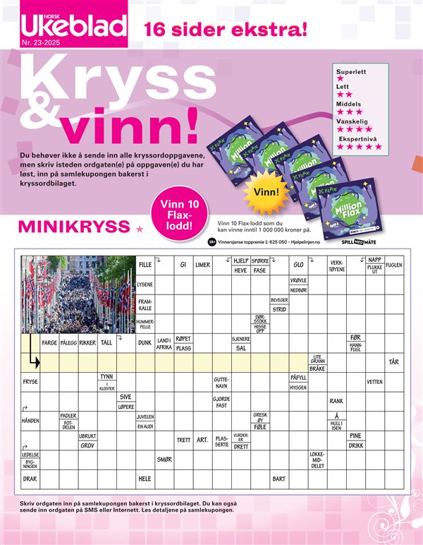 Norsk Ukeblad Kryssord