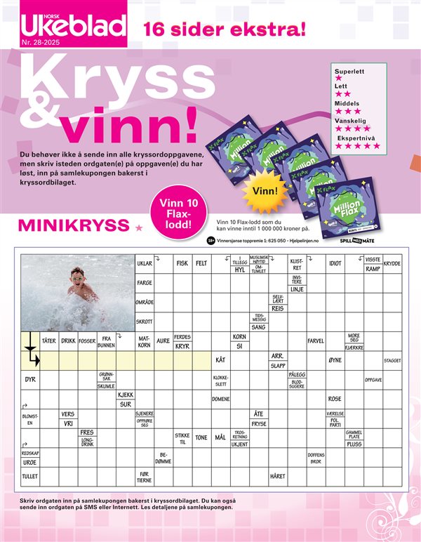 Norsk Ukeblad Kryssord