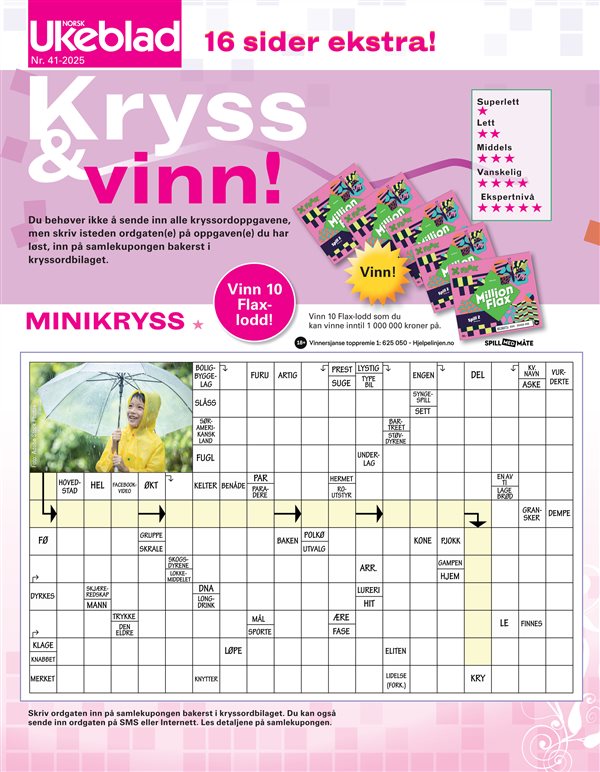 Norsk Ukeblad Kryssord