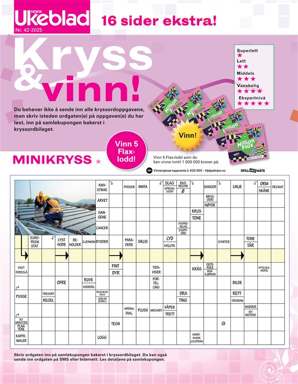 Norsk Ukeblad Kryssord